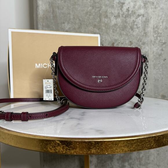 Michael Michael Kors Jet Set Charm Saffiano Leather Crossbody Bag in Merlot